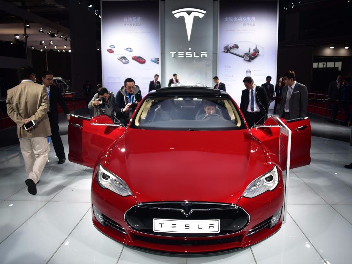 A file photo of the Model S electric car. Tesla says the fatality was 