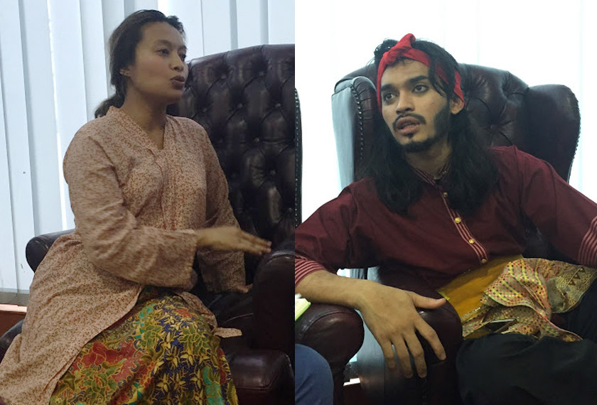 Nabila Huda dan Aeril Zafril berkongsi pengalaman mereka menjayakan pementasan teater Lela Manja. - Foto Astro AWANI