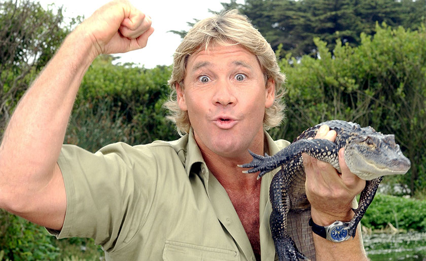 Steve Irwin, seorang personaliti televisyen dan pencinta haiwan.
