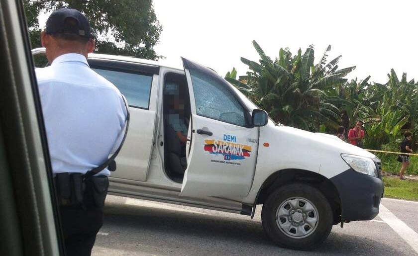 Bill Kayong, 43, was killed in his pickup truck at a traffic light intersection in broad daylight in Miri. - Filepic