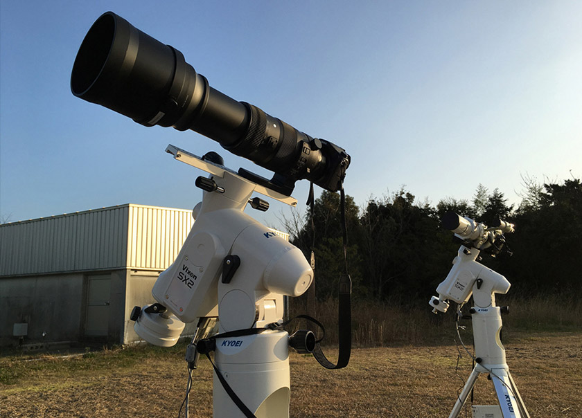 The LUMIX GH4 camera with a telescope attached
