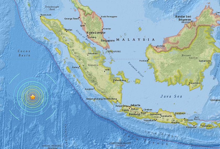 Earth quake strikes Mentawai Islands
