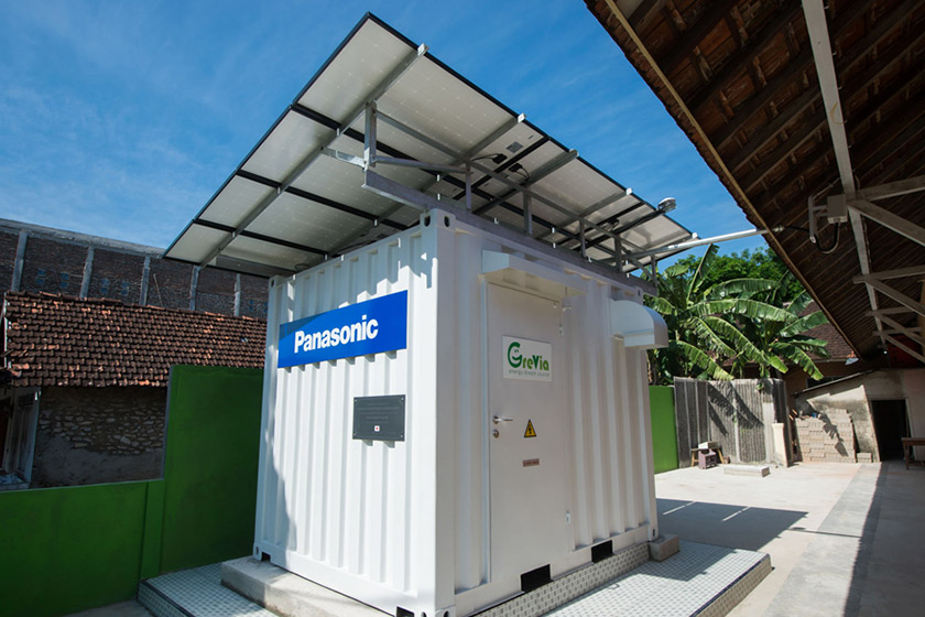 Panasonic's portable Power Supply Container. - All photos by Panasonic/Business Wire