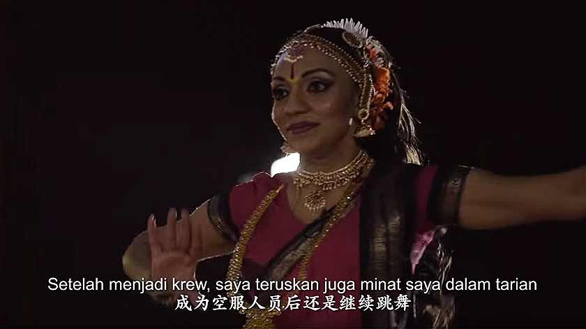 Staf MAB kongsi bakat sebagai penari bharatanatyam - Foto YouTube/Malaysia Airlines