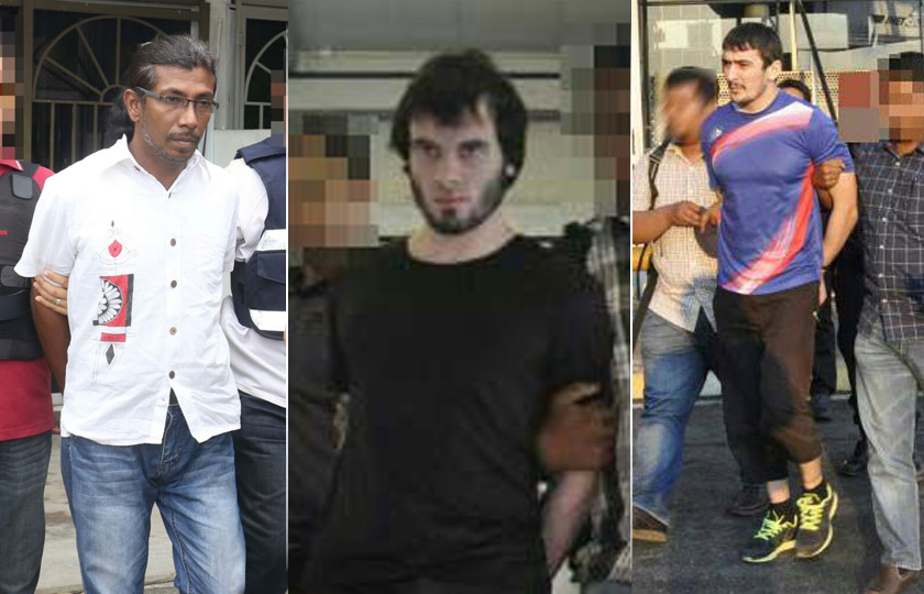 Tiga suspek warga asing ditangkap terlibat aktiviti keganasan.