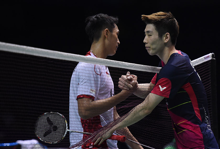 Indonesia advances to finals of the Thomas Cup after beating South Korea, 3-1 in the semi-finals. - AFP PHOTO / JOHANNES EISELE