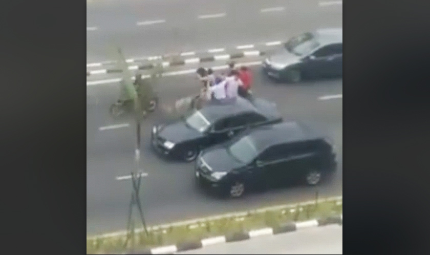 A screengrab of the video footage of the alleged assault that went viral on social media recently.