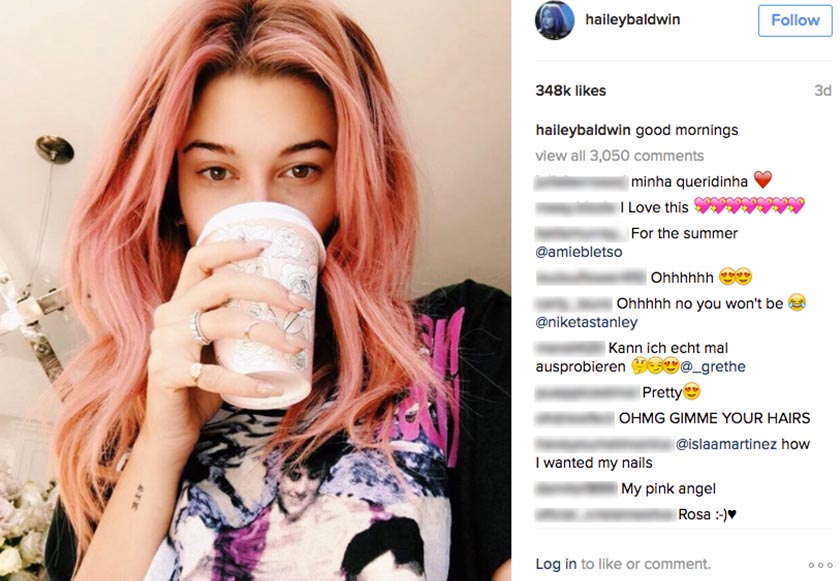 'Rose Gold' hair, a shade somewhere between blonde and pink, has become the season's most on-trend look.