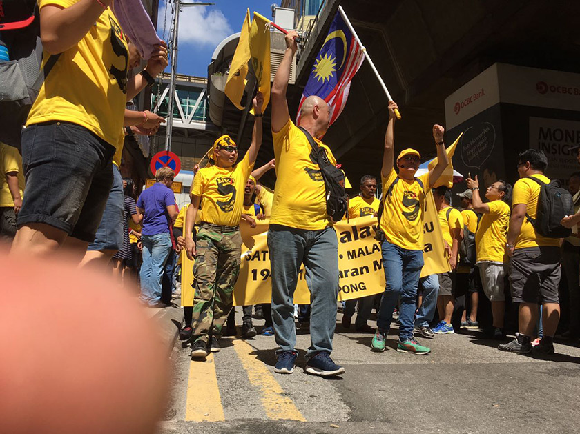 A scene during the Bersih rally today. - Astro AWANI Photo