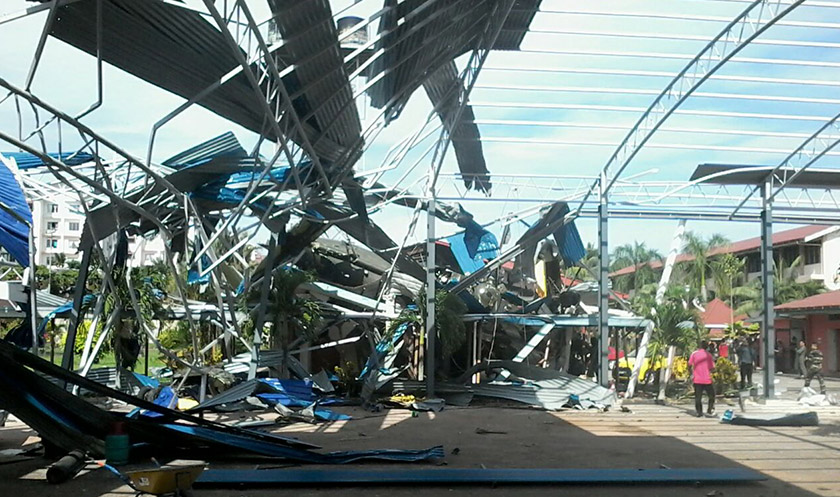 Keadaan di SMK Balung, Tawau. Gambar ihsan SMK Balung