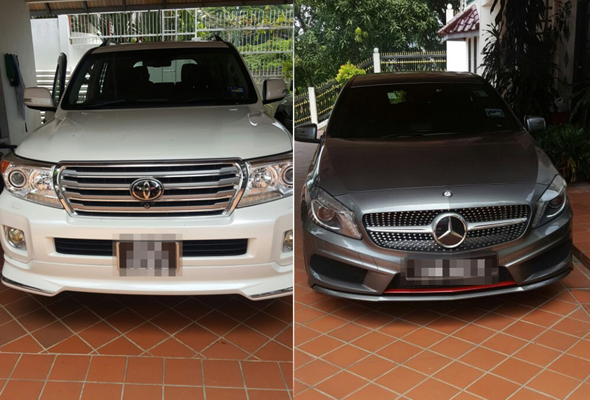 SPRM turut merampas dua kereta milik suspek iaitu Mercedes Benz dan Land Cruiser.