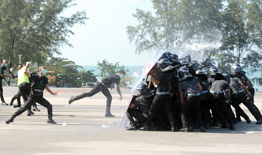 Immigration cadets doing a demonstration at the Malaysia Immigration Academy in Port Dickson today. - BERNAMApic