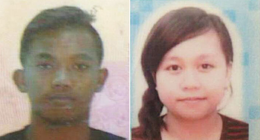 Mangsa dikenali sebagai Mohd Haidil Amran, 23, berasal dari Kunak dan Nur Azlina T. Tan Lian Chew dari Tawau Sabah. - Foto PDRM Kota Kinabalu