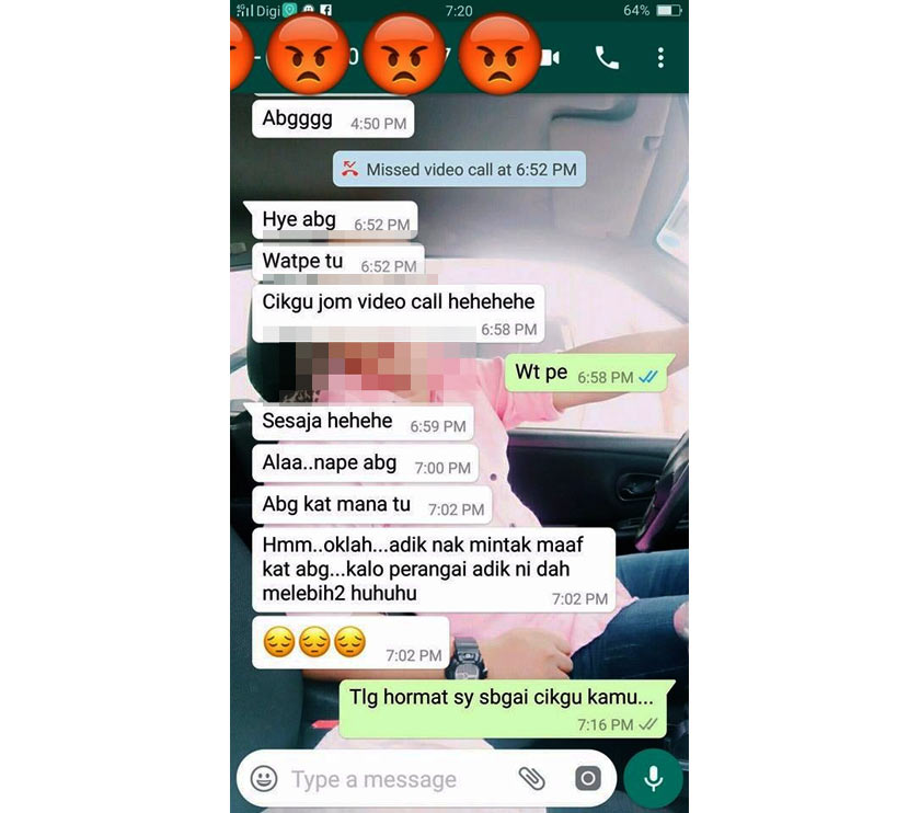 Apa yang mengejutkan dan mencetuskan kegusaran ramai adalah keberanian dan permintaan 'luar biasa' pelajar terbabit.