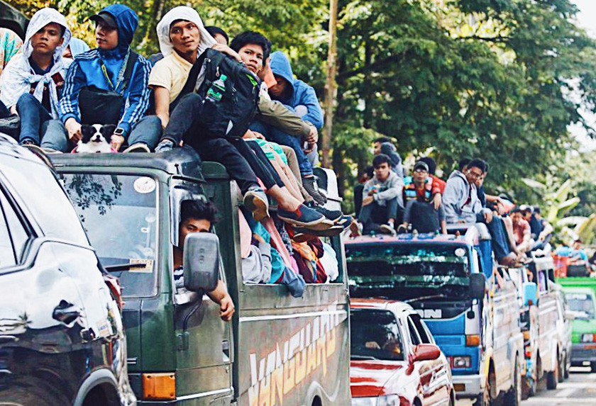 Hampir semua 200,000 penduduk Marawi dievakuasi ke daerah sekitarnya ketika konflik meruncing. Foto ABC