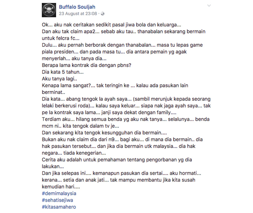 Kisah penuh inspirasi Thanabalan jadi perhatian