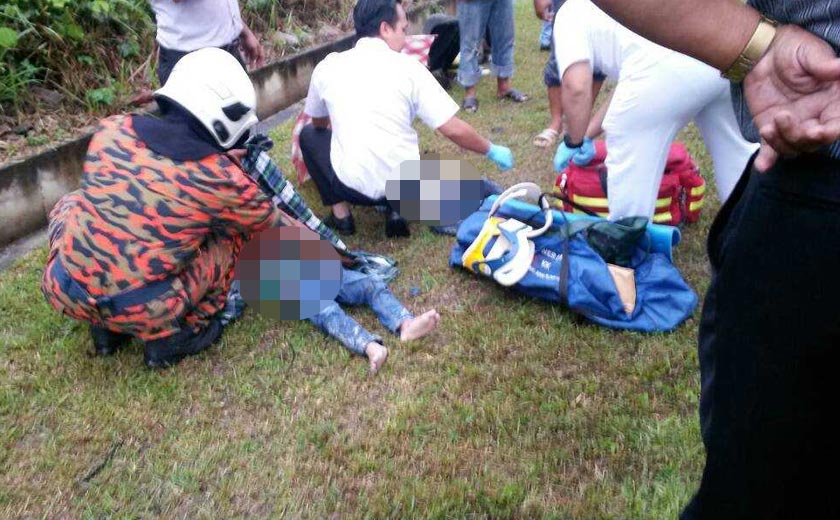 Dua mangsa kanak-kanak yang meninggal dunia.