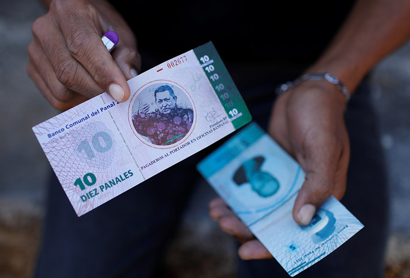 Matawang Panal yang digunakan di Caracas (foto: Reuters)