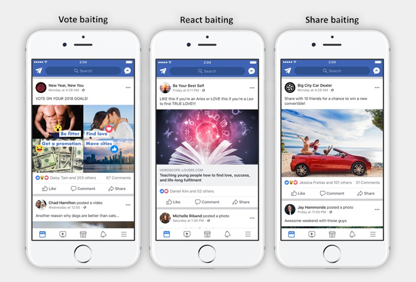 Facebook akan mula mengurangkan jenis-jenis post yang mengumpan pengguna, digambarkan sebagai spam dari menjangkau lebih ramai pengguna.