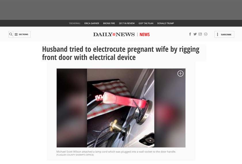 Menurut laporan NY Dailynews, suspek berbuat demikian kerana marah dengan tindakan isterinya yang memfailkan pemohonan cerai pada 6 Disember lalu.