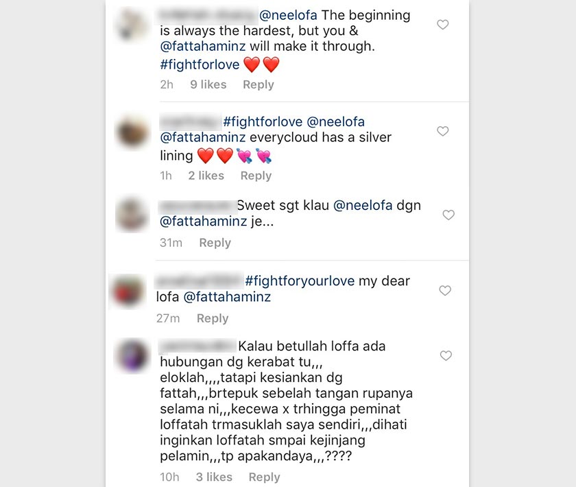 Sebahagian peminat masih menyuarakan harapan agar Neelofa dan Fattah Amin bertemu jodoh.