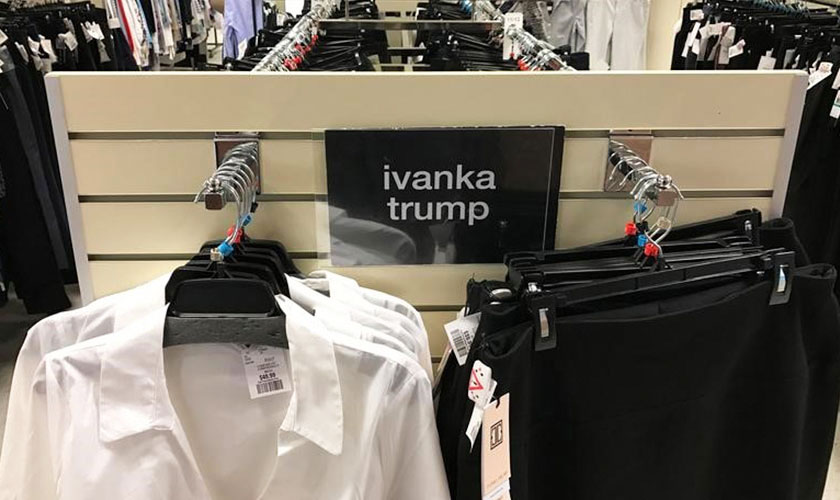 Ivanka Trump-branded blouses and trousers are seen for sale at off-price retailer Winners in Toronto.