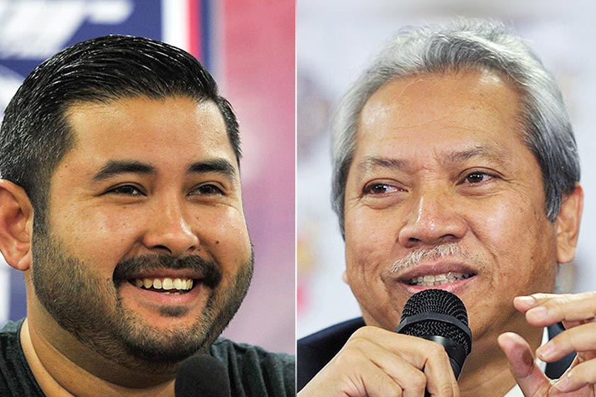 Tengku Mahkota Johor and Annuar Musa are the candidates.