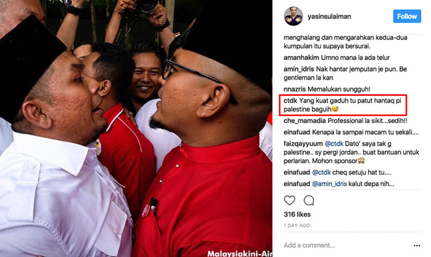 Foto instagram Yasin Sulaiman