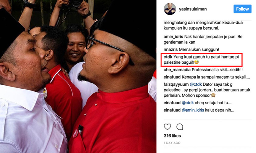 Foto instagram Yasin Sulaiman