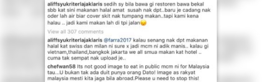 Tindakan Datuk Aliff menerima kecaman netizen, termasuk chef dan personaliti terkenal, Chef Wan.