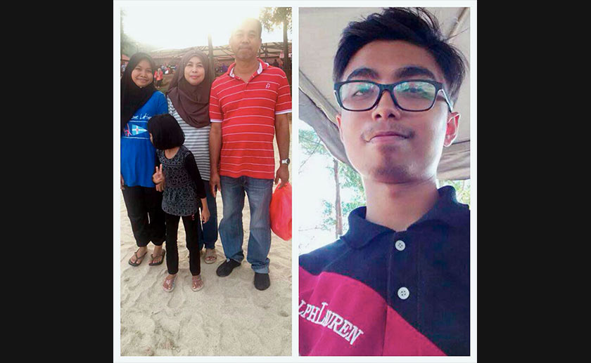 Wan Muhammad Hazim ditemui di Hospital Jempol ketika hadir membuat proses pengecaman jenazah ibu bapa dan empat adik-beradiknya. - Foto Bernama