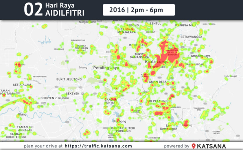Kuala Lumpur sudah kembali sesak pada waktu petang terutama di Damansara, Bandar Utama dan Kerinchi. 