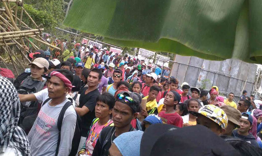 The farmers had been camping out to assert their rightful claim to their lands purportedly grabbed by the Lapanday.