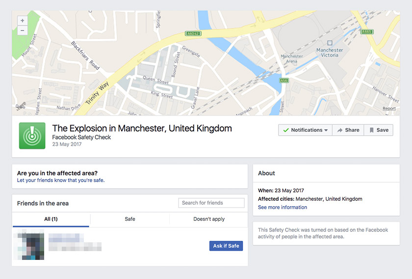 Ciri ini biasanya diaktifkan ketika kejadian bencana dan tragedi seperti ribut taufan, tembakan rambang dan juga serangan pengganas.