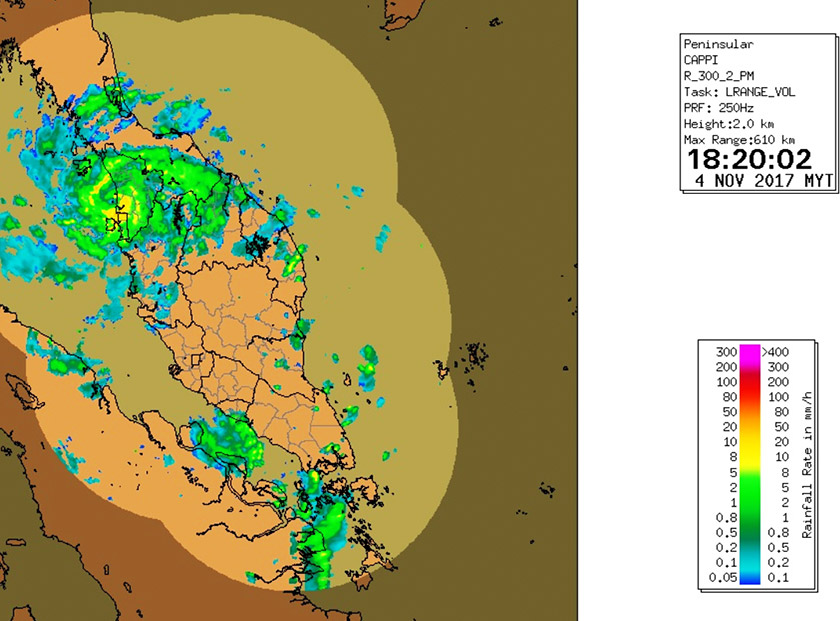 By evening, the cyclone was already over Penang Island and the rain had intensified