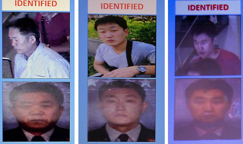 Tiga individu ini dipercayai suspek utama dalam kes pembunuhan Kim Jong Nam seperti dinyatakan Timbalan Ketua Polis Negara, Tan Sri Noor Rashid Ibrahim - Foto PDRM