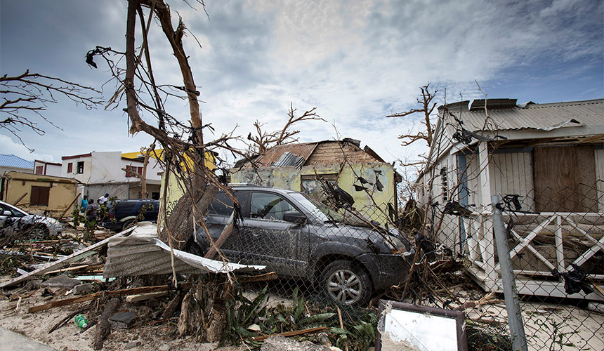 View of the aftermath of Hurricane Irma on Sint Maarten Dutch part of Saint Martin island in the Caribbean on Sept 7, 2017. - Netherlands Ministry of Defence- Gerben van Es/Handout via REUTERS