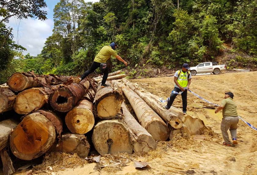 Pihak penguat kuasa terpaksa membuang masa di antara dua ke tiga jam untuk membersihkan laluan, sebelum meneruskan perjalanan. - Foto Astro AWANI / RUDI AFFENDI KHALIK