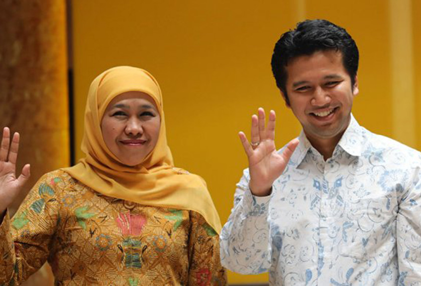 Khofifah Indar Parawansa is Emil's running mate and Gubernatorial candidate for East Java. Photo courtesy of Tribunnews/Irwan Rismawan