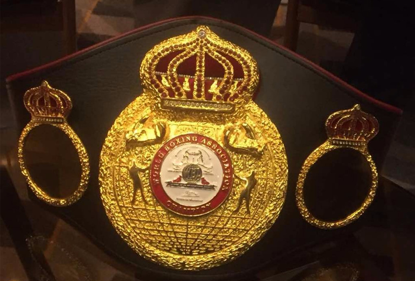 Tali pinggang Kejuaraan Welterweight WBA yang bakal menyaksikan sama ada The Machine akan mempertahankan kejuaraan itu daripada dirampas The Pac Man.