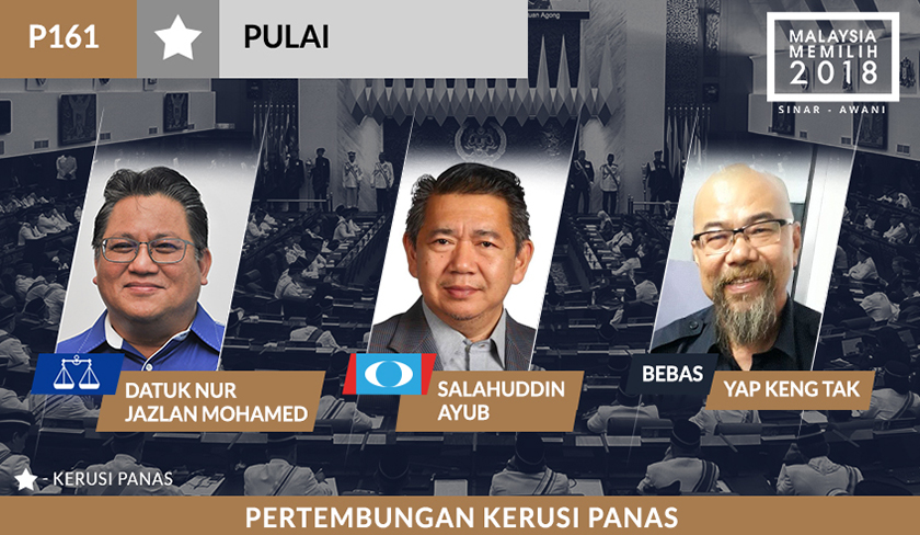 Penyandang, Datuk Nur Jazlan Mohamed berdepan calon PKR dan Pas.