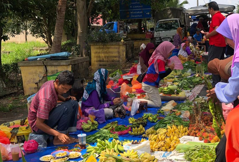Ikan patin buah dan sangkar, sayur kampung dan kuih-muih tradisional antara hasil kampung yang boleh didapati di sini. -Astro AWANI / Siti Nursyazwani 