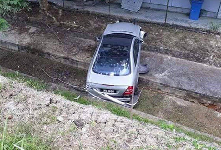 Noh bagaimanapun dilaporkan mengalami kecederaan ringan di dahi sebelah kanan dan luka di bawah dagu.- Foto ihsan pembaca