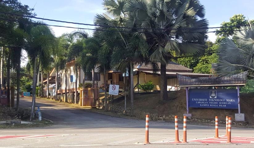 Jalan masuk ke UiTM Kampus Melang. Astro AWANI
