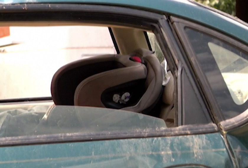 Kerusi bayi di mana anak Lisa ditemui selamat.