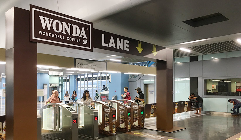 WONDA Cofee is taking it a step further to bring its creative WONDA Lane concept to MRT for the first time