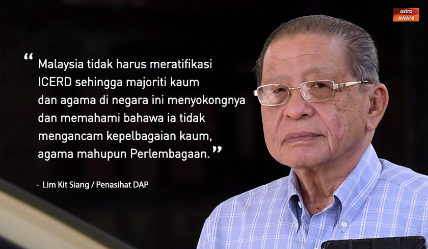 Ini reaksi Veteran DAP, Lim Kit Siang.