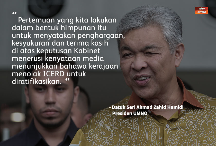 Ini pula reaksi Presiden UMNO, Datuk Seri Ahmad Zahid Hamidi.