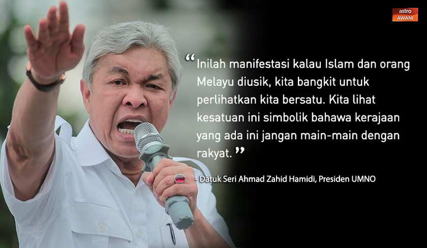 Ini reaksi Presiden UMNO, Datuk Seri Ahmad Zahid Hamidi.