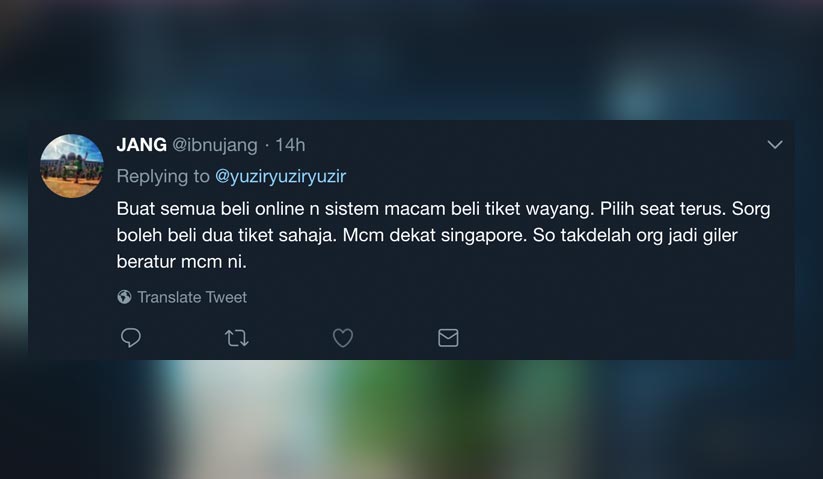 Antara cadangan dari peminat bola sepak Malaysia bagi meningkatkan kualiti pengurusan jualan tiket bola sepak.